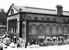 Norfolk Market Hall, Exchange Street, Castlefolds, left, prior to demolition in 1959