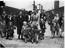 Victoria Station, Evacuee Mothers and Children 	