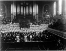 Choir on stage at the Albert Hall, Barkers Pool, Sheffield Music Festival
