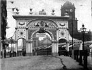 Royal visit of Queen Victoria, Decorative arch, Pinstone Street.