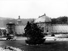 View: s02597 The Grand Conservatory, Endcliffe Hall. An imposing tropical house measuring 160 feet long, with two wings and divided by a 35' high domed tower. Became an open-air ward when used as an annex of the 3rd Northern General Hospital. Demolished by 1935
