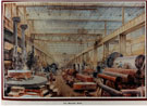 View: s02650 Machine Shop,  John Brown and Co., Atlas Works. From a watercolour by Herbert J. Finn