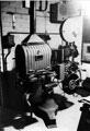 Projection booth equipped with Gaumont projectors, Heeley Green Picture House, Gleadless Road