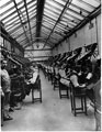 Sheffield Telegraph, Composing room with Linotype machines