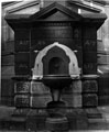 Drinking fountain at base of the Crimean Monument, Moorhead, numbered prior to removal. Given to the city in 1859 by John Brown, former Lord Mayor and Master Cutler
