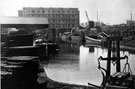 Canal Basin showing Straddle Warehouse and steam crane for loading on to barges and keels
