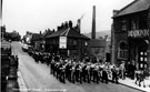 Brass Band parade, Manchester Road, Stocksbridge