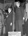 Pageant of Production, Anthony Eden speaking  during the Interval, Oval Hall, City Hall