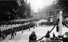 View: s03181 Royal visit of King Edward VII and Queen Alexandra, Town Hall Square, The King and Queen arrive at the Town Hall.