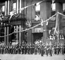 View: s03185 Cutlers Hall, Church Street, decorated for royal visit of King Edward VII and Queen Alexandra