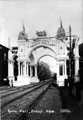Decorative arch sponsored by Vickers Sons and Maxim, Brightside Lane, to welcome King Edward VII and Queen Alexandra on their visit to Sheffield