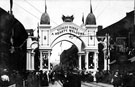 Decorative arch sponsored by Vickers Sons and Maxim, Brightside Lane, to welcome King Edward VII and Queen Alexandra on their visit to Sheffield