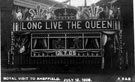 Royal visit of King Edward VII and Queen Alexandra. Decorated tram