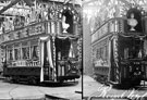 Royal visit of King Edward VII and Queen Alexandra. Decorated tram