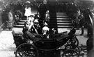 View: s03267 Royal visit of King Edward VII and Queen Alexandra. Their Majesties arriving at the Town Hall and meeting the Lord Mayor of Sheffield.