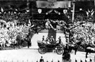 View: s03273 Royal visit of King Edward VII and Queen Alexandra, Town Hall Square. The King and Queen arrive at the Town Hall.