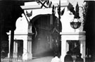 Decorative arch, Commercial Street to celebrate the royal visit of King Edward VII and Queen Alexandra