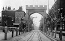 Decorative arch, West Street, for the royal visit of King Edward VII and Queen Alexandra
