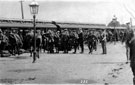 Soldiers disembarking from a train at Okehampton