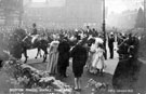 View: s03796 Royal party arriving at the Town Hall to unveil Queen Victoria's Statue