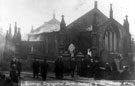 Stocksbridge Congregational Church, Manchester Road, destroyed by fire