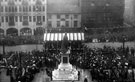 Unveiling of Edward VII Statue in Fitzalan Square, Marples Hotel, Fisher, Son and Sibray Ltd. and The White Buildings in background