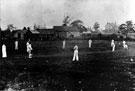Bradway Cricket Club. Cricket ground at Lower Bradway near present day Edmund Avenue. Cottages in background were on Bradway Road
