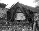 Cruck-built barn with 4 or 5 bays, part of the outbuildings of Norton House, Norton Lane. Dated around 17th century (It seems probable that these buildings are contemporary with the previous Norton House, built 1623). Demolished August 1960