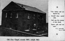 Old Zion Chapel, Zion Lane, Attercliffe erected 1805
