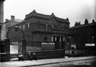 Norfolk Street Wesleyan Chapel at corner of Chapel Walk. The ornate gateway on the left belongs to the Nether Congregational Chapel