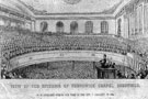 Interior of Brunswick Wesleyan Chapel, South Street, Moor, as it appeared during the Visit of Rev. J. Caughey
