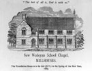 Advertisement for the opening of the New Wesleyan School Chapel at Millhouses Chapel, Abbeydale Road