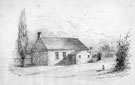 Sketch of Friends'  Meeting House, Meetinghouse Lane, Woodhouse