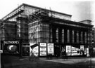 City Hall, under construction, from Barker's Pool. Opened 1932. Containing 6 halls, named the Oval, Memorial, Mezzanine, North, Central and South