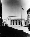 Newly built City Hall, from Cambridge Street. Opened 1932. Containing 6 halls, named the Oval, Memorial, Mezzanine, North, Central and South