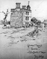 Sketch of the Turret Lodge at Sheffield Manor House, off Manor Lane