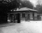 Broom Hall Lodge and gates, photographed from Broomhall Place. Situated at junctions of Wharncliffe Road, Broomhall Street and Broomhall Road (beyond gates)