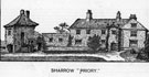 Old Sharrow 'Priory', Sharrow Lane, a seventeenth century house. Demolished to make way for the school room of Sharrow St. John's Methodist Church