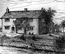 Washford Bridge Old House which belonged to Elizabeth Roades in the 17th century, situated near Washford Bridge, Attercliffe Road, later known as Fleur-de-lis Inn, now demolished