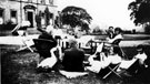 Norton House showing group having tea in the grounds