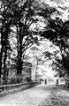Looking towards the gates of Handsworth Grange, Grange Lane. Formerly Cinder Hill (Grange), 16th century house, possibly 13th/14th century foundations. Stacey family lived here for nearly 600 years. Demolished 1965