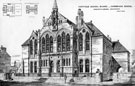 Architects design of Carbrook School, Attercliffe Common, built for School Board