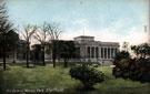 Mappin Art Gallery and Weston Park Museum. Built in the Greek Ionic style, from designs by Flockton and Gibbs, architects. Opened July 27th, 1887 by Sir Frederick T. Mappin