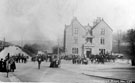 View: s06969 Abbeydale Station Hotel, later known as Beauchief Hotel, No 161, Abbeydale Road South at junction of Abbey Lane, on a Bank Holiday