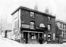 View: s07039 Black Swan Hotel, Pond Street (previously Little Pond Street), Pond Hill, left, newly constructed General Post Office, right