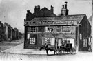 Offices and cab stand belonging to William Henry Haigh, cab and omnibus proprietor, junction of Ecclesall Road (right) and Cemetery Road (left)