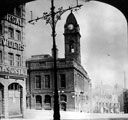 View: s07252 View from Haymarket of Town Hall, Waingate, (later became the Court House), Castle Street, left