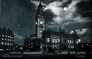View: s07319 Night view of Town Hall and Jubilee Monolith, pre 1905