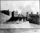 Lady's Bridge in 1802, Wicker Tilt on right. The name Lady's Bridge was derived from a small chapel, dedicated to Our Lady, which formerly stood at the west end of the bridge under the wall of the castle.