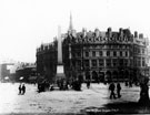 Queen Victoria's Jubilee Monolith, Town Hall Square, Fargate, left, Surrey Street, right